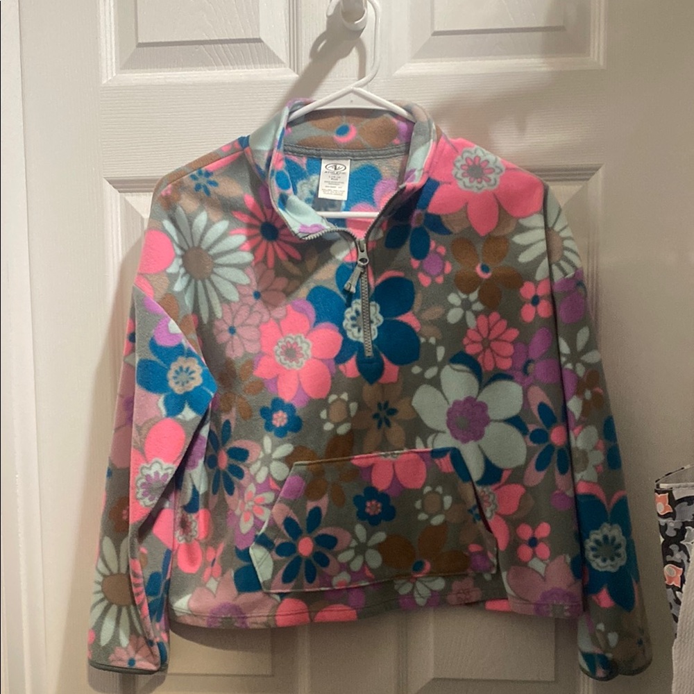 Athletic Works Blue,Pink,and Gray Fleece Pullover